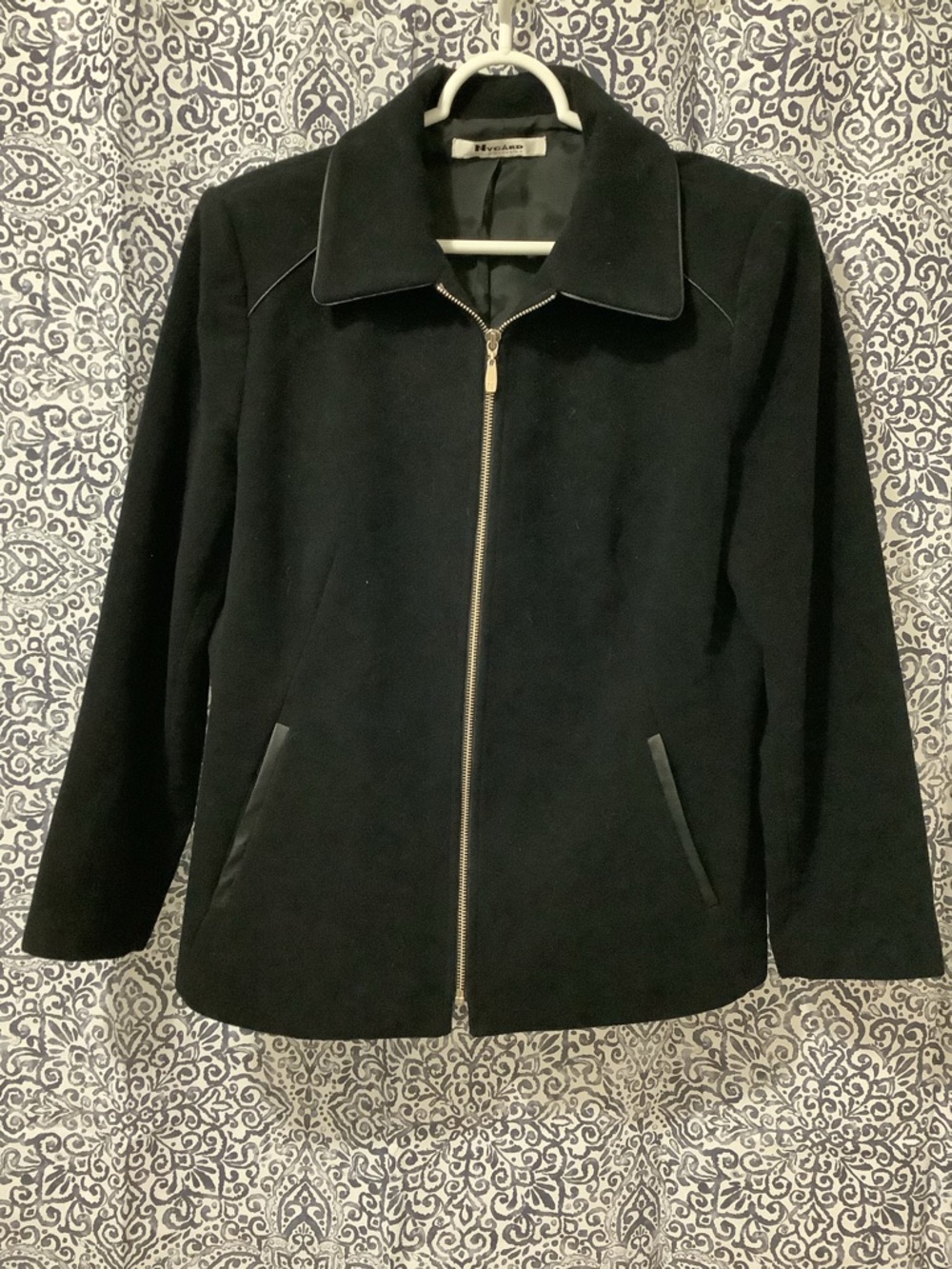 Women's Black Zip-Front Pea Coat by Nygard